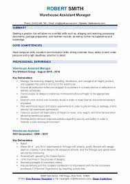 A simple, clean cv with a helpful timeline to describe your experience. Warehouse Assistant Resume Samples Qwikresume