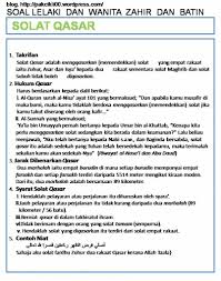 Ketiga jenis sholat jamak tersebut memiliki aturan dan tata cara pelaksanaan yang berbeda. 2