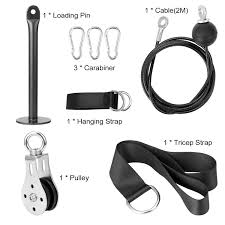 Fitness diy pulley cable machine attachment system arm biceps triceps blaster hand strength trainning home gym workout equipment. Diy Down Biceps Gym Muscle Cable F1094 Full Set Machine Triceps Back Pull Pulley Machine Attachments Fitness Trainer Accessories Blaster
