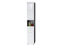 Schränke mit einer breite von 45 bis 55 cm. Bad Hochschrank Rauchsilber Weiss 2 Turen Breite 30 Cm Line 0317001311
