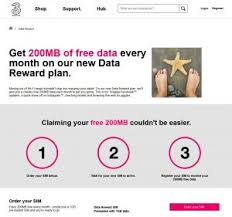 Three classifies their data reward sim card as a mobile broadband plan which can be used in any device including a tablet, dongle or mifi. Three S Data Reward Sim 200mb Free Data Every Month