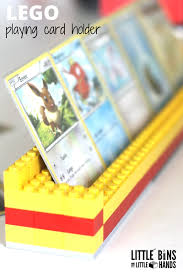 You'll want the lip of the lid to be facing the outsides. Lego Playing Card Holders For Kids Card Games
