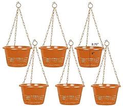 Find great deals on ebay for hanging orchid pots. Khoji Brown Orchid Hanging Flower Pots Set Of 6 Pots 0019 Amazon In Garden Outdoors