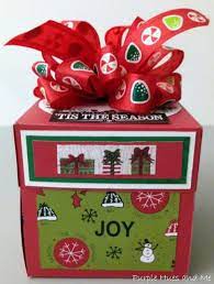 Mark an x on the card, by drawing a line diagonally from one corner to the next one. How To Make An Easy Christmas Explosion Card Box Explosion Cards Christmas Explosion Box Ideas Print Christmas Card