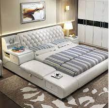 Most modern beds/mattresses sold in the uk (and ireland) are constructed using imperial dimensions but are generally sold in their approximate metric equivalents Post Modern Real Genuine Leather Bed Soft Bed Double Bed King Queen Size Bedroom Home Furniture With Storage Box And Drawers Beds Aliexpress
