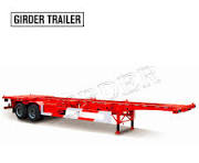 2 axles 40ft skeleton semi trailer,40 foot gooseneck ...