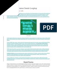 Maybe you would like to learn more about one of these? Materi Carita Pantun Sunda Lengkap Pdf
