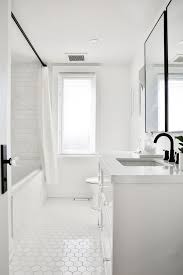 How To Create Your Own Budget Friendly Home Reno Without A Contractor Modern White Bathroom Bathroom Interior Bathroom Renovations
