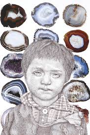 Faiza Butt, Erosion 1: Every Child Is a God, 2014, Ink-jet print and ink  drawing