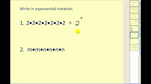 Exponential Notation Youtube