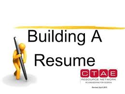 building a resume. ppt download