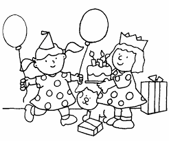 Desenhos para colorir de feliz aniversario. Aniversario Simples Com Baloes E Gatinho Desenhos Para Colorir