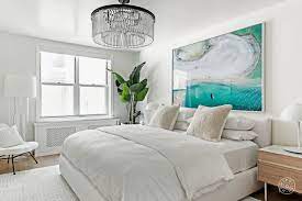 A Gorgeous Grey Toned Greenwich Village Apartment Homepolish Bedroom Art Above Bed Bedroom Decor Cozy Bedroom Turquoise