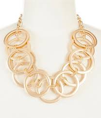 Southern Living Smooth Round Double Link Frontal Statement Collar Necklace | Dillard's