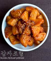 Sweet Salty Spicy Korean Braised Potatoes Korean Food Food Asian Recipes