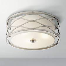 Led recessed panel light dropped ceiling troffer fixture 72/48w 1x4 2x2 2x4 feet. Austen 16 Wide Brushed Nickel Ceiling Light 8f763 Lamps Plus Ceiling Lights Ceiling Light Fixtures Flush Mount Ceiling Lights