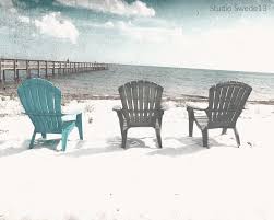 Three Chairs Beach Chair Photo Adirondack Chair Art Florida Etsy Coastal Prints Beach Chairs Beach House Decor