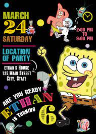 Check spelling or type a new query. Spongebob Squarepants Birthday Party Invitation Amazing Designs Us