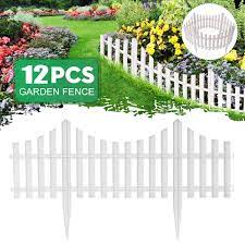 White picket fence garden edging. On Clearance White Flexible Plastic Garden Picket Fence Lawn Grass Edge Edging Border Set Of 12 Total Of 24 Ft Of Border Walmart Com Walmart Com