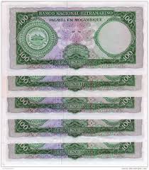 100% coverage of eurobonds worldwide stock market data from 100 world trading floors Mocambique Mozambique 100 Escudos 1961 Unc Banco Nacional Ultramarino Banco De Mocambique