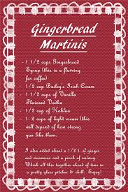 Gingerbread Martinis Christmas Drinks Christmas Cocktails Gingerbread Party