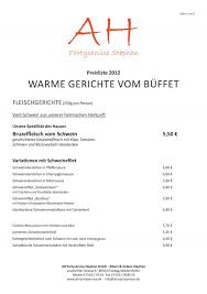 WARME GERICHTE VOM BÜFFET