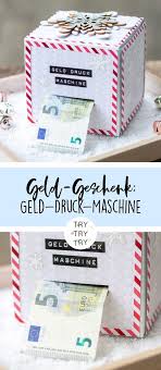 Diy Geld Druck Maschine Geld Geschenk Fur Weihnachten Oder Geburtstag Diy Geld Geschenk Geschenke Geschenkideen Geschenke Weihnachten