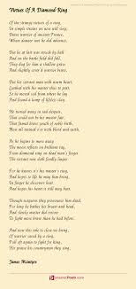 Hindi sad diamonds (from moulin rouge soundtrack). Virtues Of A Diamond Ring Poem By James Mcintyre