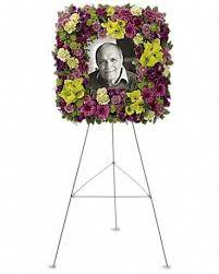 Maybe you would like to learn more about one of these? Mosaic Of Memories Square Easel Wreath Sympathy Arrangement With Images Funeral Flowers Memorial Flowers Funeral Flower Arrangements