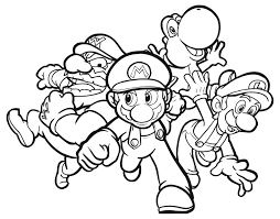 Mario bros coloring pages for kids. Free Printable Mario Coloring Pages For Kids