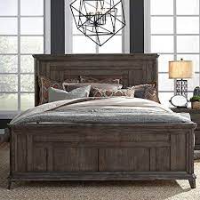 Liberty Furniture Industries Artisan Prairie King Panel Bed Dark Brown Oak King Size Bed King Bedroom Sets King Size Bedroom Sets