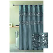Black And Blue Shower Curtain Bathroom And More Blue Fabric Shower Curtain With Stitched Sequins 72 X 72 With Metal Gr Teal Shower Curtains Fabric Shower Curtains Sequin Shower Curtain