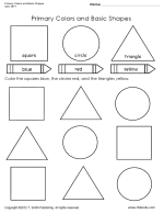Check spelling or type a new query. Primary Colors And Basic Shapes Worksheet Shapes Worksheet Kindergarten Shapes Worksheets Shapes Worksheet