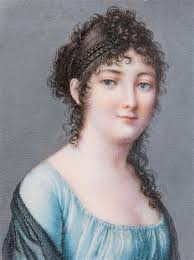 Miniature of a young lady in a muslin dress by Jean Baptiste Jacques  Augustin