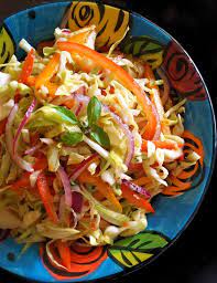 Asian Style Slaw Recipe With Basil Cooking On The Weekends Recipe Slaw Recipes Fruit Salad Recipes Salad Recipes
