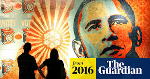 Unfortunately i don't know the actual typeface. Obama S Hope Poster Artist Says President Has Been Too Quiet Barack Obama The Guardian