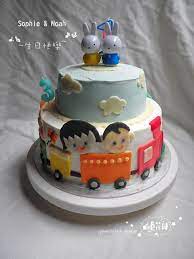 white garden 双层蛋糕の火车上的两姐弟 cake desserts food