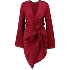 Missguided Long Sleeve Kimono Wrap Dress Cocktail Dress Party Dress 775 280 Idr Liked Long Sleeve Wrap Dress Long Sleeve Cocktail Dress Long Sleeve Kimono