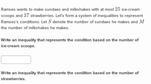 Systems Of Inequalities Word Problems Practice Khan Academy
