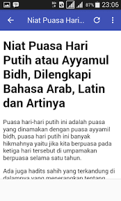 Dan waktu yang paling mustajab untuk membacanya adalah pada saat akan tidur. Download Niat Puasa Sunnah Ayyamul Bidh Google Play Apps Aaumuyiauigb Mobile9