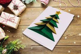 Cartes de noël avec cybercartes.com : Carte Sapin Origami 3d Noel 10 Doigts