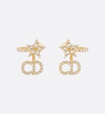 Welcome about shop contact wholesale. Clair D Lune Ohrringe Metall Mit Gold Finish Und Kristalle In Weiss Products Dior