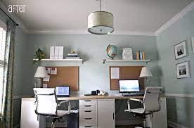 16 Home Office Desk Ideas For Two Home Office Design Contemporary Home Office Home Office Decor