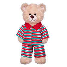 Holiday Stripes Pajamas For Stuffed Animals Shop At Build A Bear Cute Teddy Bears Build A Bear Cute Christmas Pajamas