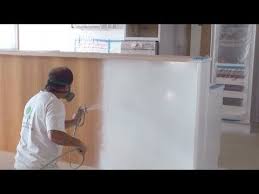 Painting Kitchen Cabinets How To Paint Kitchen Cupboards Using An Airless Paint Sprayer Yo Kitchen Cupboards Paint Painting Kitchen Cabinets Kitchen Paint