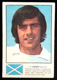 Peter Lorimer Scotland Team 1974 World Cup WM Figuritas Crack Argentina  Card