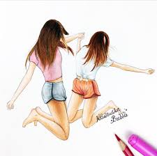 Crazy With My Friend Drawings Of Friends Best Friend Drawings Friends Sketch This is an easy step by step drawing lesson that i for fun drawing ideas for kids, how cute is this tutorial that shows you how to draw niffler from fantastic beasts? best friend drawings