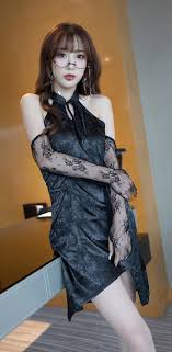 精致黑裙美女林星澜(4)