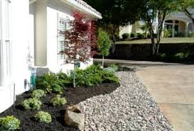 Showing Post Media For Rock And Mulch Landscape Designs Www Front Yard Garden Design Mulch Landscaping River Rock Landscaping