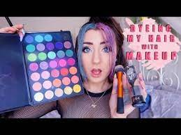Put on your gloves, and dig your index into the cream eyeshadow pot. Dyeing My Hair With Makeup Newest Tiktok Hair Trend Youtube